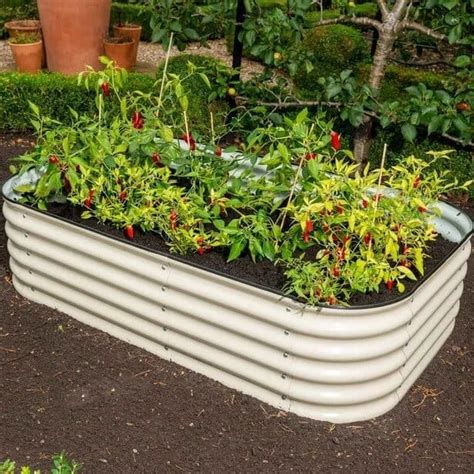 corrugated metal for panter boxes|corrugated metal raised garden beds.